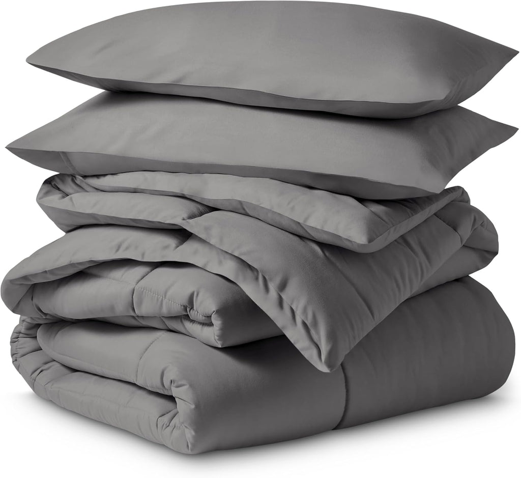 Queen Comforter Set - Comfy, Breathable, All Season - Down Alternative Comforter & Shams