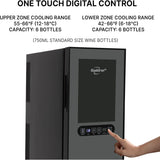 Urban Series 12 Bottle Wine Cooler Refrigerator Dual Zone Thermoelectric Wine Fr