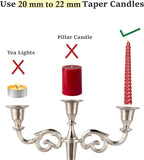 3 Arm Candelabra Taper Candle Holders Decorations Indoor Kitchen Décor Table Candles Candlestick Candelabra