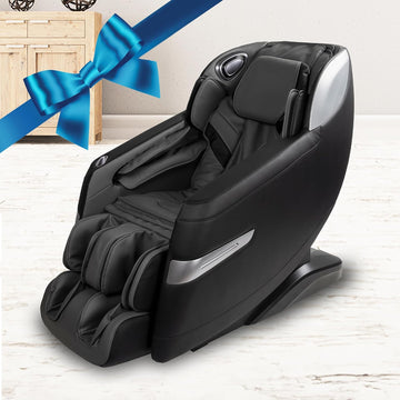 Quantum Black Massage Chair with 3D SL-Track Rollers, 3 Step Zero Gravity, Full Body Airbag Massage, Intelligent