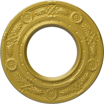 8" x 3-7/8" x 1/2" Daniela Ceiling Medallion, Rich Gold