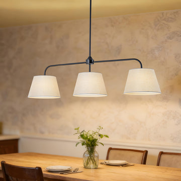 40" Linear Chandeliers, Black Kitchen Island Lighting