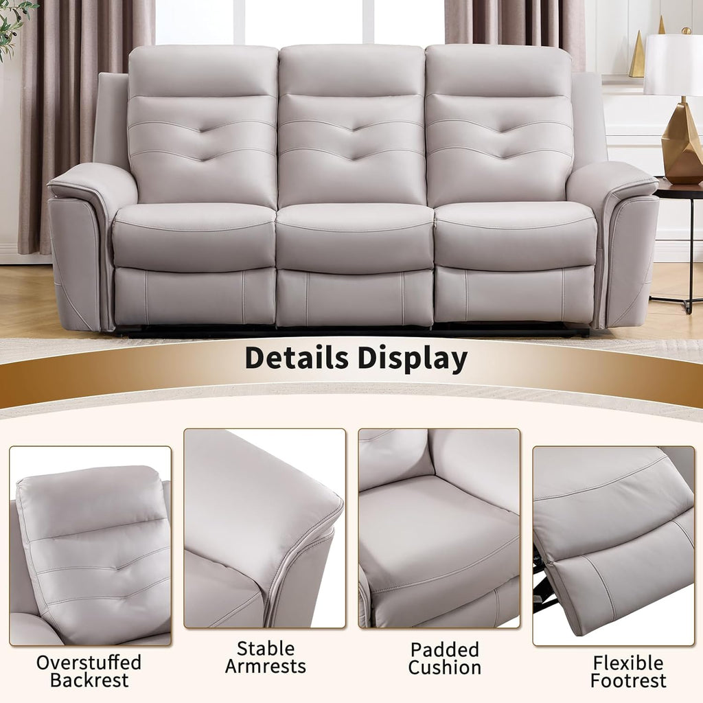 Power Recliner Chair for Adults with USB Charging, Breathable Faux Leather Oversized Electric Recliners, Single