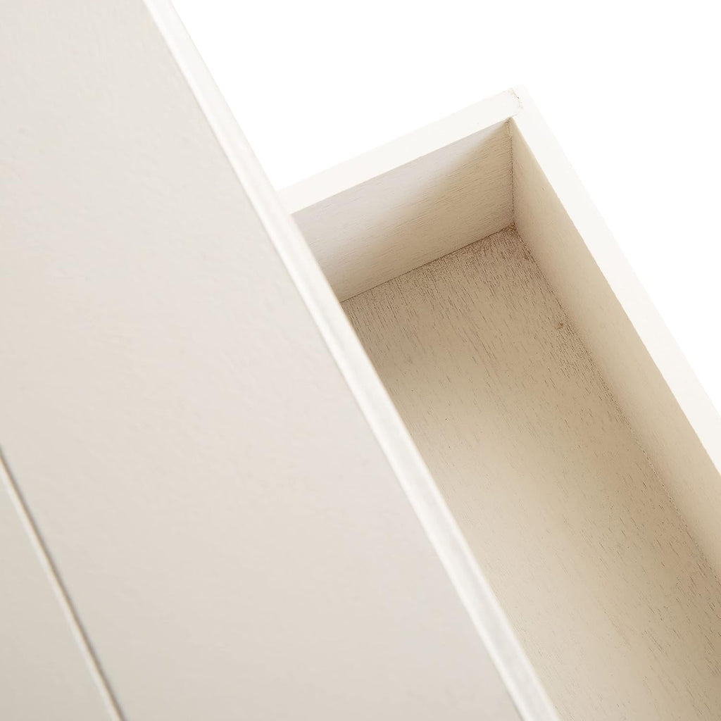 Furniture - Primrose 3-Drawer Console Table - Distressed White - Solid Wood - Farmhouse Classic Design - Ideal