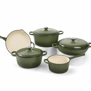 Cast Iron Cookware Set Enameled Dutch Oven Skillet
