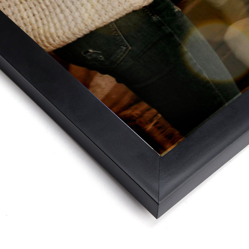 5x7 Three Opening Picture Frame with Mat or 8x16 Frame without Mat, Black 3 Pciture Frame Collage for 5 x 7 Photo