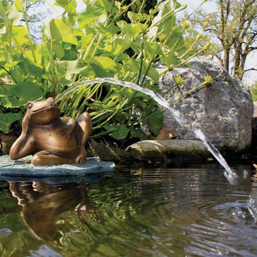 Lazy Frog on Lily Pad Spitter Fountain for Ponds and Water Gardens, 78311