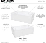 VTAM6032R22S 60-Inch Acrylic 2-Wall Corner Alcove Tub with Corner Apron, Right Hand Drain Hole, White