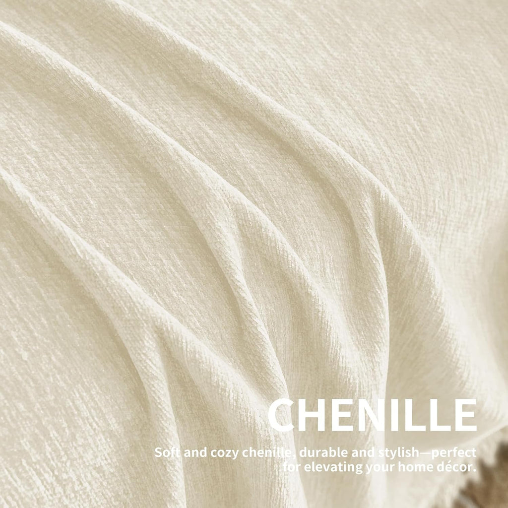 Couch Cover for Dogs, Boho Sofa Covers for 3 Cushion Couch, Chenille Sofa Slipcover for Pets Washable, L-Shape