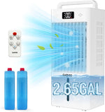 2.6 GAL Swamp Cooler with Touch & Remote Control, 3 Modes & 6 Speeds, 3-in