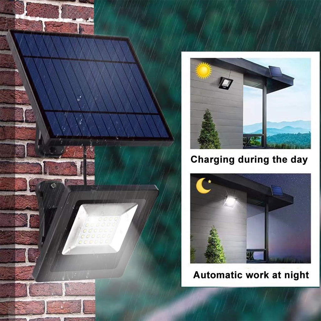Solar Powered Lights Outdoor, Bright White Light IP65 Waterproof Auto Dusk to Dawn 350° Adjustable Solar Security