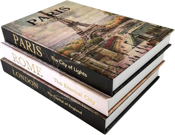 Decorative Books Decor, Beautiful Set of 3. Decorative Boxes, not pages inside. Libros Decorativos para Mesa de
