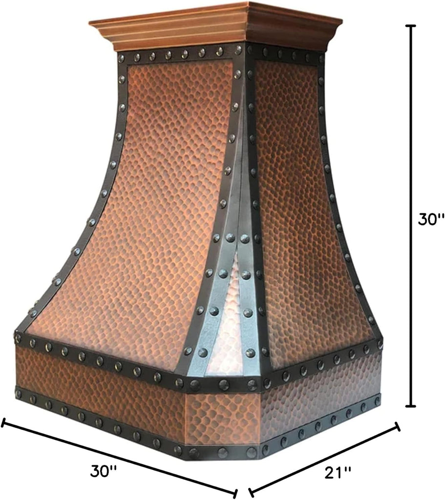 30 Inch Copper Wall Mount Range Hood Baffle Filters