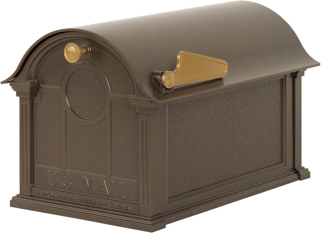 Balmoral Mailbox Heavy-Duty Cast Aluminum Rust-Free Large Capacity Decorative Post Mount Mailbox for Residential Use