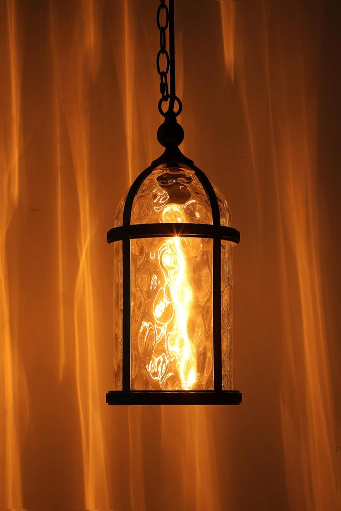 18 Inch Outdoor Pendant Light, Industrial Style Outdoor Hanging Lights, Vintage Exterior Hanging Lantern