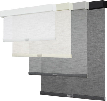 Light Filtering Roller Shades for Privacy Cordless Blinds for Windows with Jacquard Fabric, UV Protection Thermal