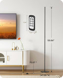 59.8" Modern Floor Lamp, Minimalist Floor lamp with 3 Height Settings, 3 Color Temperature & Stepless Dimming