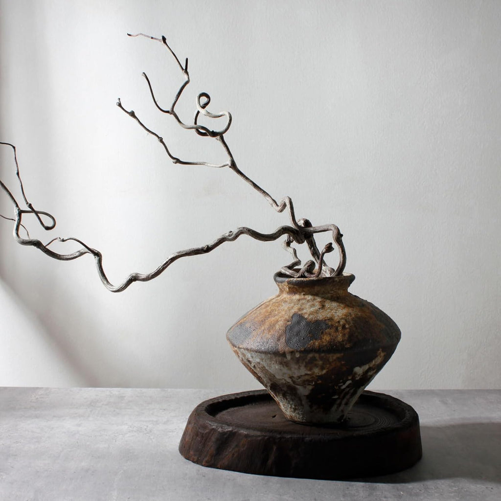 Rusty Ceramic Vase, Wabi Sabi Decorative Pottery Flower Vase
