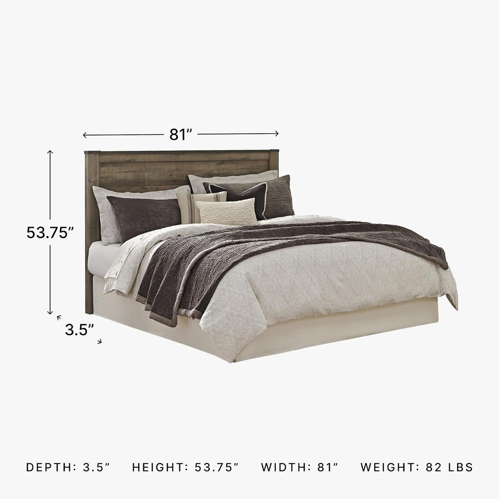 Rustic Panel Headboard, King/California, Warm Brown