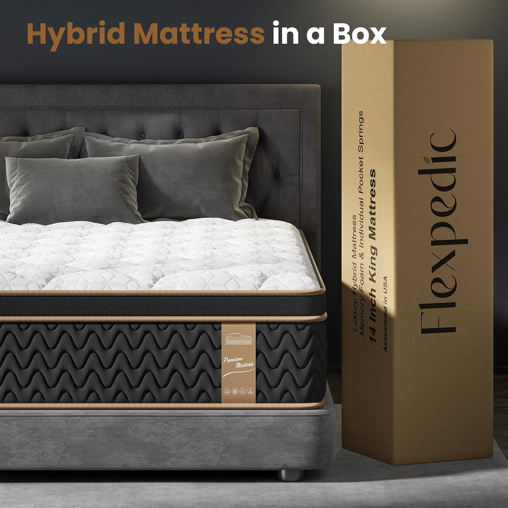 Firm Full Mattress 12 Inch, Cooling Hybrid Mattress in a Box, CertiPUR-US | Zones Individual Pocket Springs, Motion