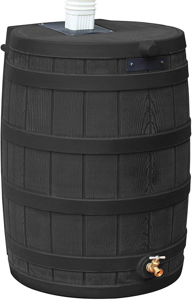 Rain Wizard Water Collection Barrel, 50 Gallon, Black - Set of 2