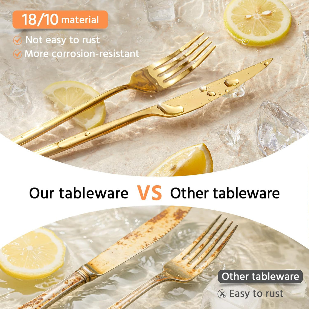 Silverware Set, Flatware Set Cutlery Set Premium 18/10 Stainless Steel