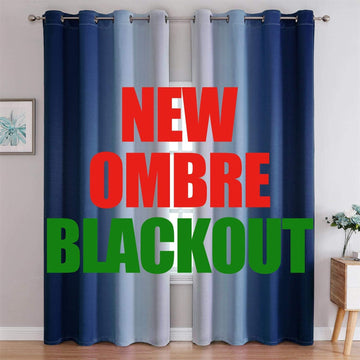 Blackout Curtains & Drapes for Bedroom Living Room Navy Blue and Greyish White Room Darkening Window