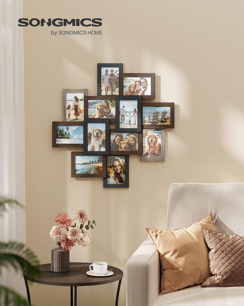 12-Pack 4 x 6 Collage Picture Frames with Glass Front - Set of 12