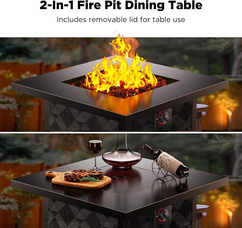 28 Inch Propane Fire Pit - Propane Table