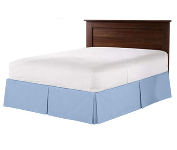 Bed Skirt - 100% Cotton 800 Thread Count Box Pleated Bed Skirt - Luxury Pleated Dust Ruffle, Hotel Quality Modern Bed