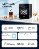 2" Ice Ball Maker Countertop, 4Pcs Ready in 40Mins, 144Pcs/day, Self-Cleaning Sphere Ice Maker Machine with Clear