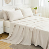 Queen Comforter Set Beige -7 Pieces Bed in a Bag Queen Boho Soft Lightweight Bedding Sets