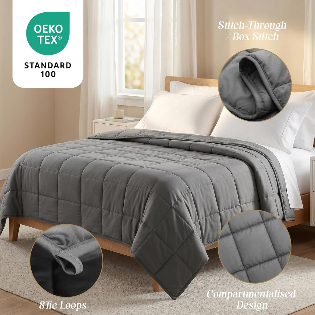 Weighted Blanket for Adults (5 lbs, 41" x 60", Throw Size) Breathable Heavy Throw Blanket for 40-80 lbs, Soft Thick