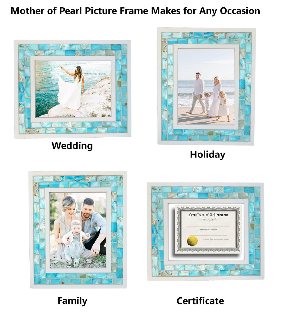 Blue Beach Picture Frame 5x7, Tabletop, 1pc