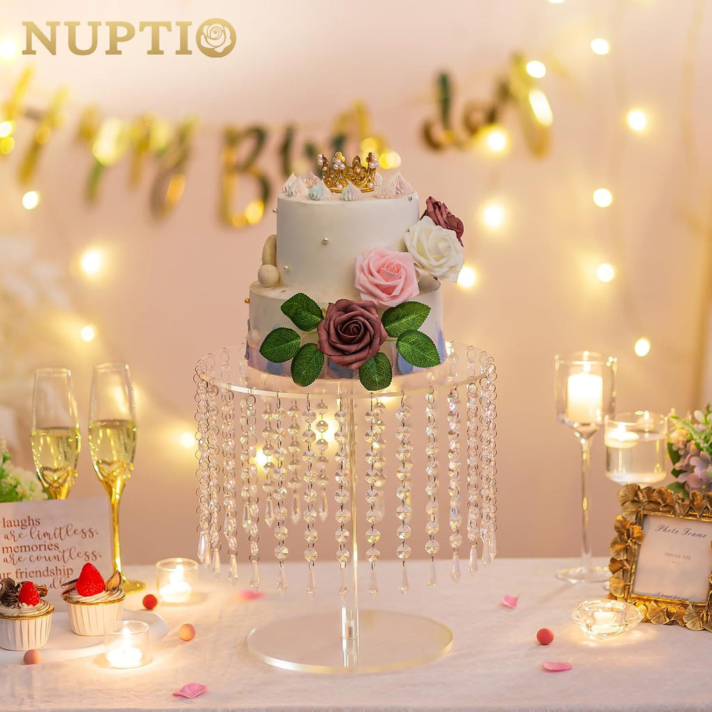 Acrylic Cake Stand Round: Cupcake Stands 12.2in Diameter Clear Afternoon Tea Dessert Display Cup Cakes Serving Plate