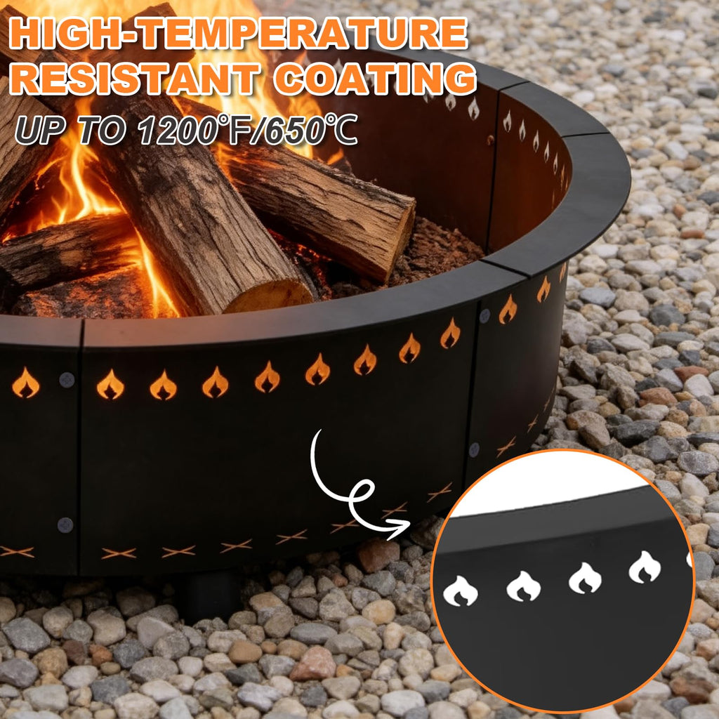 Smokeless Fire Pit Ring Insert 48 Inch
