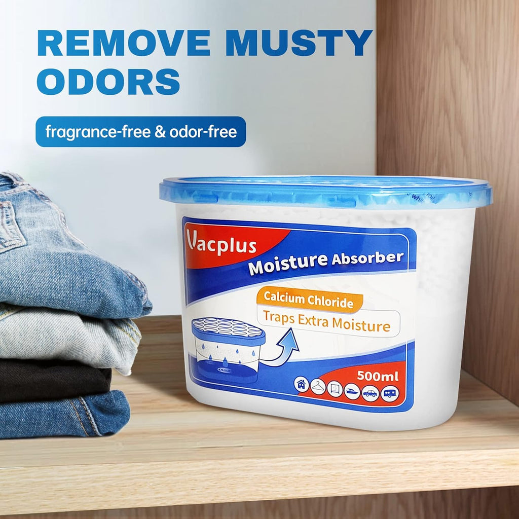 Moisture Absorbers 6 Pack, Portable Humidity Absorber Boxes for Your Bathroom, Closet & Car