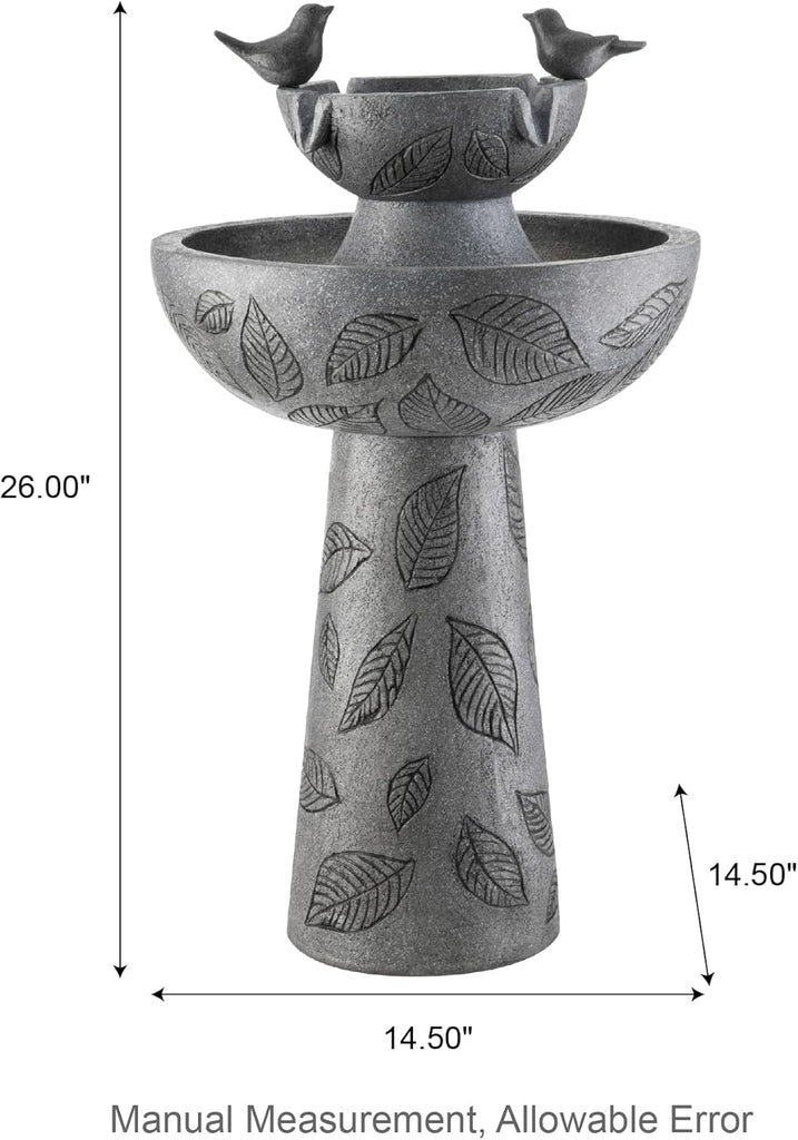 Outdoor Water Fountain with Lights & Pump
