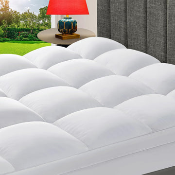 Queen Mattress Topper, Pillow Top Mattress Pad for Back Pain Relief