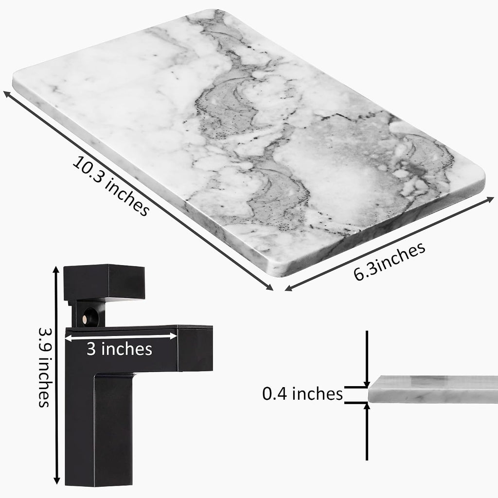 Bathroom Floating Shelves, Marble Stone Wall Mount Shelf Organizer , Wall Decor,Kitchen Storage