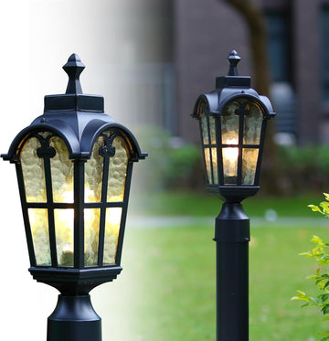 Outdoor Post Lights Fixture Anti-Rust Lamp Post Light Fixture Waterproof Exterior Pole Light Outside Pole Lighting