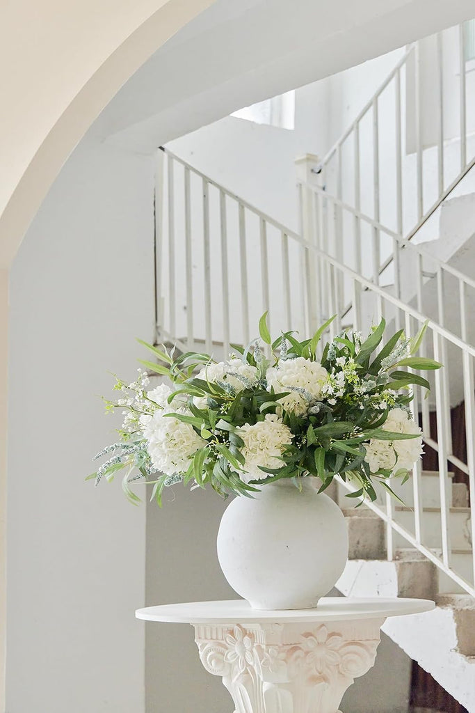 Artificial Flowers with Greenery Stems Faux Plants Indoor Branches for Tall Vase Ultra-Realistic, 13 Pcs Wedding