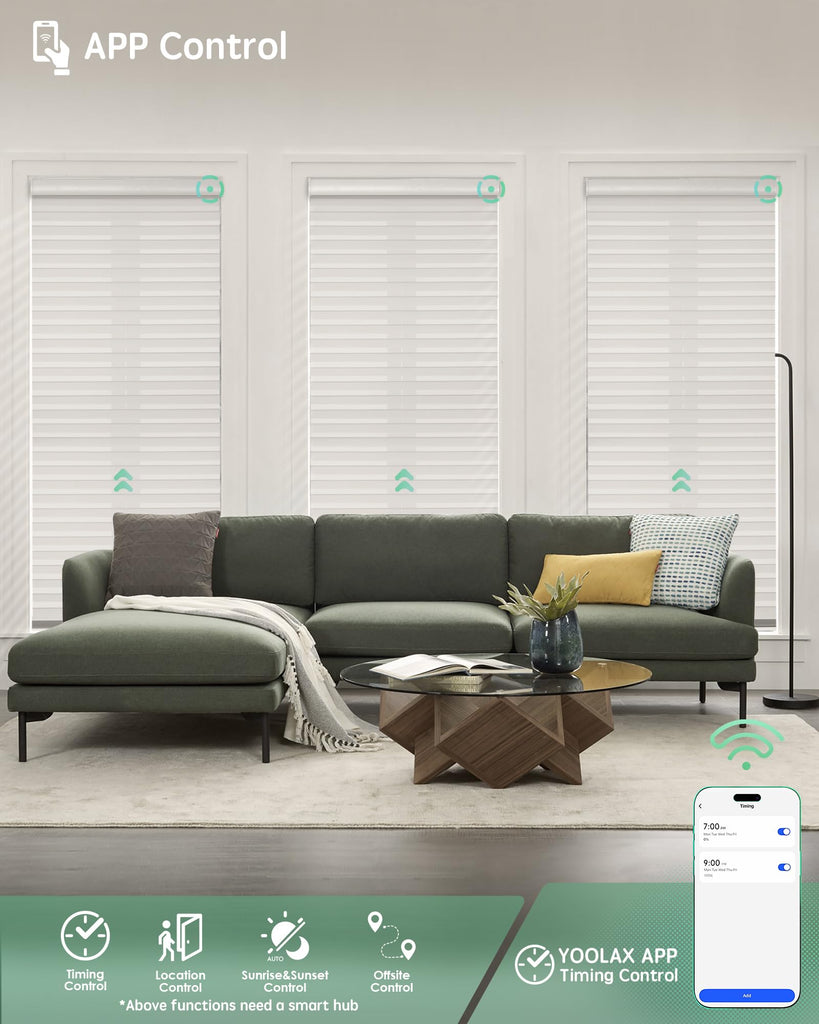 Motorized Shangri-La Shades, Room Darkening Smart Blinds Customized