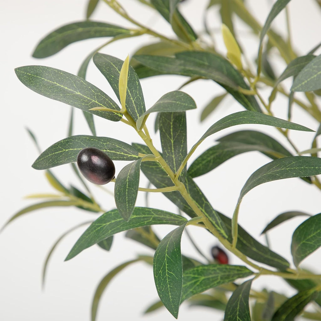 Tall Faux Olive Tree,8ft(96in) Realistic Potted Silk Artificial Olive Tree, Fake Olive Trees Indoor with Green Leaves