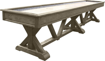 River 12' Weathered Gray Pro-Style Shuffleboard Table