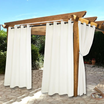Waterproof Indoor/Outdoor Curtains Thermal Insulated | Sun Blocking Privacy Grommet Blackout Curtains /Porch/Living
