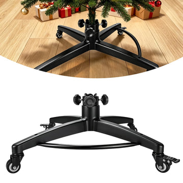 Rolling Christmas Tree Stand with Pull Pod for Up to 9Ft Artificial Tree