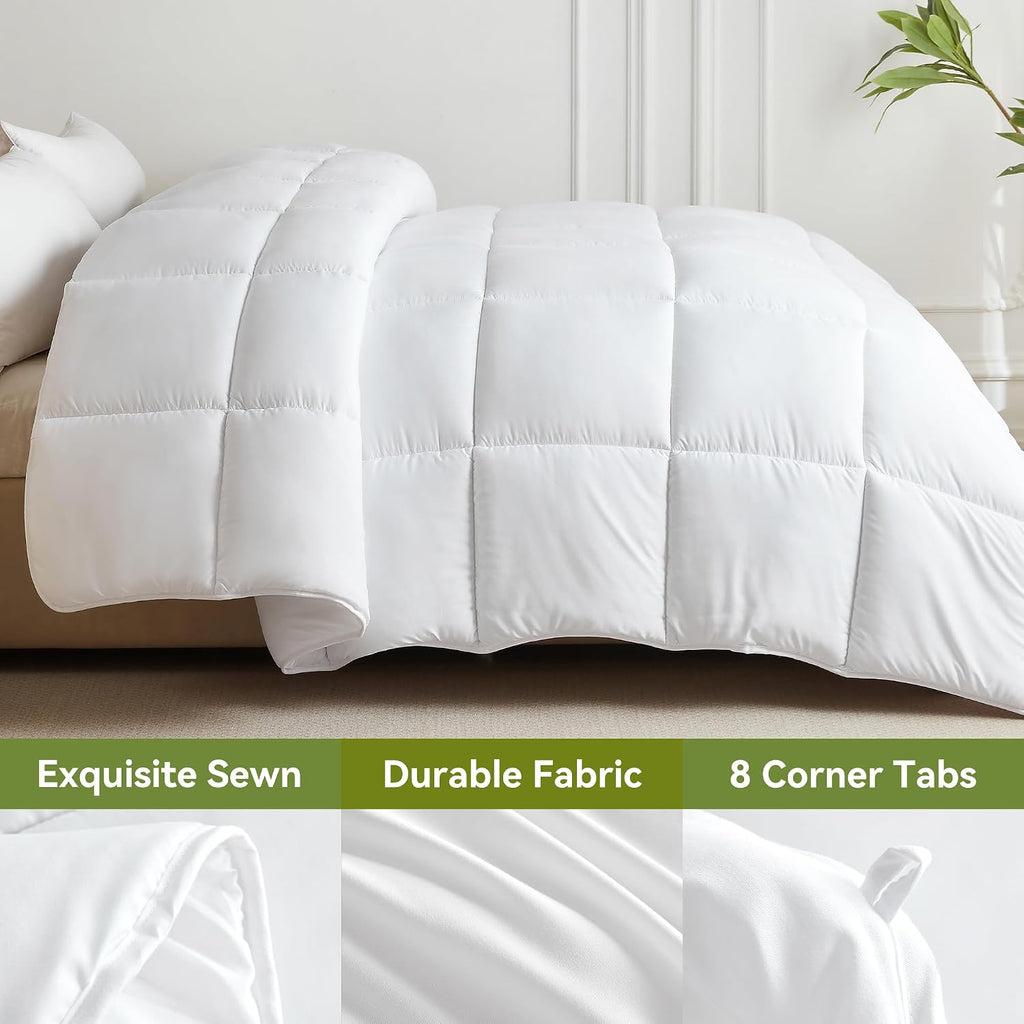 Down Alternative Queen Duvet Insert, White,90x90IN