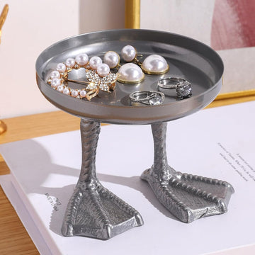 Duck Cute Jewelry Dish Tray. Ring Holder Dish Tray. Small Trinket Dish Tray.Jewelry Bowl.Silver.