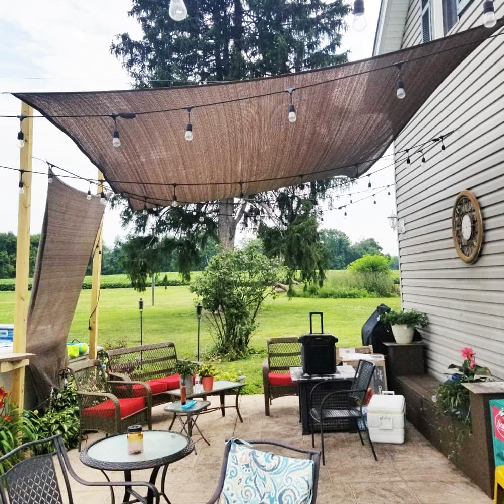 Sun Shade Cloth 10x30 FT, UV Block Outdoor Patio Shade Cover, Permeable and Tear Fade Resistant Rectangle Sunshade